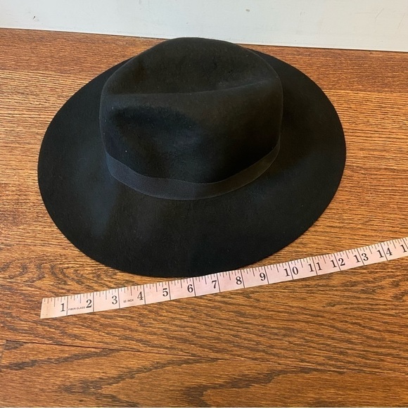 Banana Republic | Black Wool Fedora Hat Size Medium/Large - Picture 6 of 7